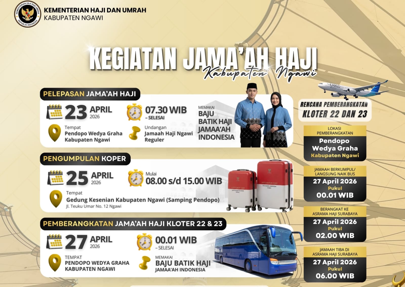 Transisi Pengelolaan Haji di Ngawi, 512 Jamaah Siap Berangkat Tahun Ini